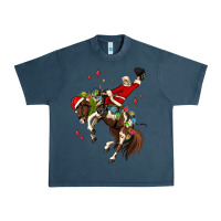 Midnight Navy christmas cowboy santa Urban Heavy Tee - MaliasSmallBusiness