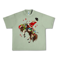 Oil Green christmas cowboy santa Urban Heavy Tee - MaliasSmallBusiness