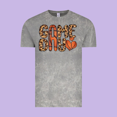 Game Day Basketball Vintage Tee Designed By Maliassmallbusiness