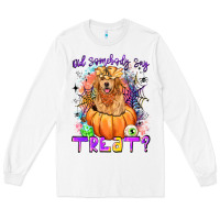 White did somebody say treat Long Sleeve Tee - LillyAllenDesigns