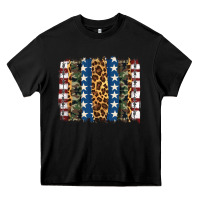 Black usa army pattern brushstroke Heavy Core Tee - Artiststas