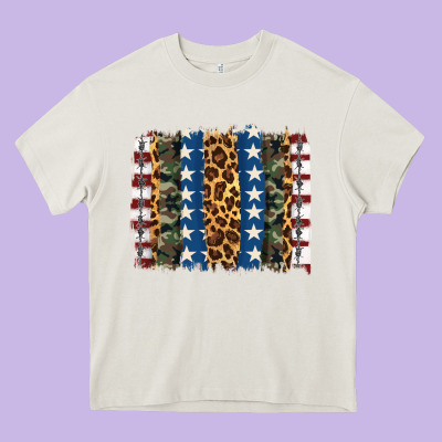 Usa Army Pattern Brushstroke Heavy Core Tee Designed By Artiststas