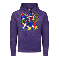 Cloud Purple puerto rico with dominican republic hearts Vintage Hoodie - NancyCooperArtShop