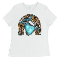 White sunflower gemstone rainbow Ladies Tee - JahusDesignShop