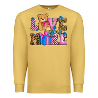 Antique Gold love you more olivia Premium Sweatshirt - OliviaCreatesArt