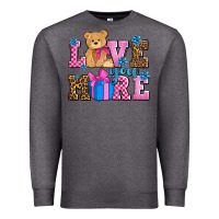 Charcoal Heather love you more olivia Premium Sweatshirt - OliviaCreatesArt