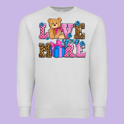 Love You More Olivia Premium Sweatshirt Designed By Oliviacreatesart