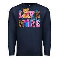 Navy love you more olivia Premium Sweatshirt - OliviaCreatesArt