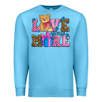Ocean Blue love you more olivia Premium Sweatshirt - OliviaCreatesArt