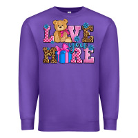 Purple love you more olivia Premium Sweatshirt - OliviaCreatesArt
