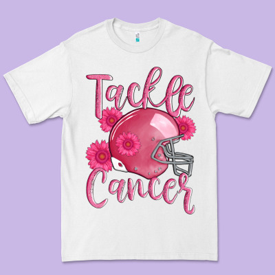 Tackle Cancer Helmet Premium Tee Designed By Adodesignshop