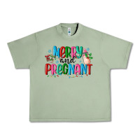 Oil Green merry and pregnant Urban Heavy Tee - MaliasSmallBusiness