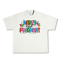 Pistachio merry and pregnant Urban Heavy Tee - MaliasSmallBusiness
