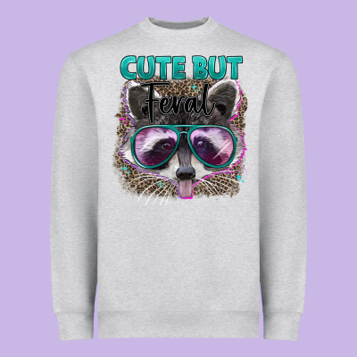 Cute But Feral Heavyweight Sweatshirt Designed By Artiststas