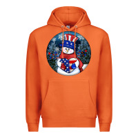 Carrot Patriotic snowman ornament 4th of july Premium Hoodie - HowdyJamesFarm