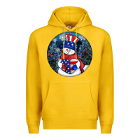 Lemon Patriotic snowman ornament 4th of july Premium Hoodie - HowdyJamesFarm