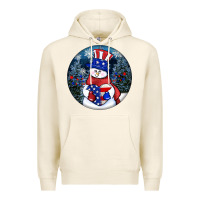 Tofu Patriotic snowman ornament 4th of july Premium Hoodie - HowdyJamesFarm