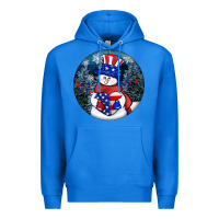 True Royal Patriotic snowman ornament 4th of july Premium Hoodie - HowdyJamesFarm