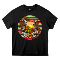 Black horseshoe circle Heavy Core Tee - JahusDesignShop