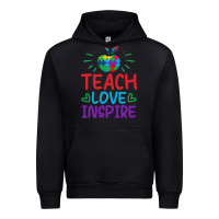 Black teach love inspire Urban Hoodie - CowhideDigitalArt