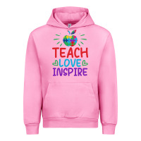 Fuchsia Pink teach love inspire Urban Hoodie - CowhideDigitalArt