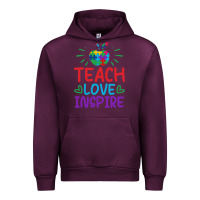 Mauve Wine teach love inspire Urban Hoodie - CowhideDigitalArt