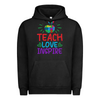 Pigment Black teach love inspire Urban Hoodie - CowhideDigitalArt