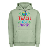 Pigment Oil Green teach love inspire Urban Hoodie - CowhideDigitalArt