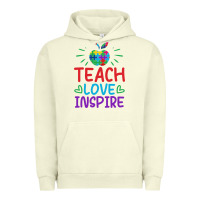Pigment Pistachio teach love inspire Urban Hoodie - CowhideDigitalArt