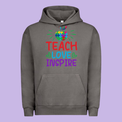 Teach Love Inspire Urban Hoodie Designed By Cowhidedigitalart