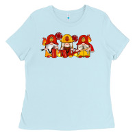 Baby Blue firefighter gnomes Ladies Tee - Artiststas