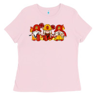 Bubblegum Pink firefighter gnomes Ladies Tee - Artiststas