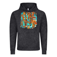 Vintage Arctic serape with leopard pattern Vintage Hoodie - NancyCooperArtShop
