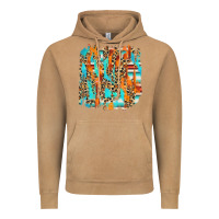 Vintage Camel serape with leopard pattern Vintage Hoodie - NancyCooperArtShop