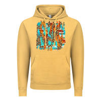 Vintage Mustard serape with leopard pattern Vintage Hoodie - NancyCooperArtShop
