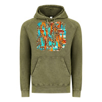 Serape With Leopard Pattern Vintage Hoodie | Teevron