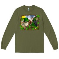 Army Green St patrick's day cows Long Sleeve Tee - RanaPortraitStore