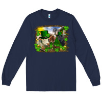 Navy St patrick's day cows Long Sleeve Tee - RanaPortraitStore