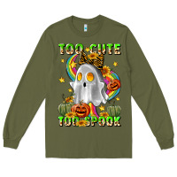 Army Green too cute too spook Long Sleeve Tee - LillyAllenDesigns