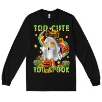 Black too cute too spook Long Sleeve Tee - LillyAllenDesigns