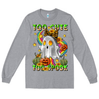 Heather Grey too cute too spook Long Sleeve Tee - LillyAllenDesigns