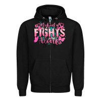 Black Nobody fights alone Cancer Awareness Zipper Hoodie - HowdyJamesFarm