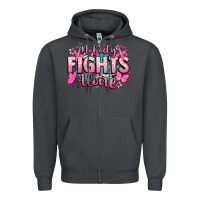Smoke Nobody fights alone Cancer Awareness Zipper Hoodie - HowdyJamesFarm
