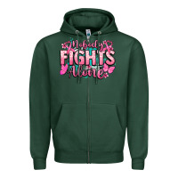 Sports Green Nobody fights alone Cancer Awareness Zipper Hoodie - HowdyJamesFarm