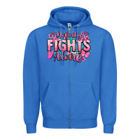 True Royal Nobody fights alone Cancer Awareness Zipper Hoodie - HowdyJamesFarm