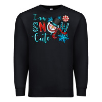 Black i am snow cute Premium Sweatshirt - OliviaCreatesArt