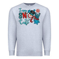 Heather Grey i am snow cute Premium Sweatshirt - OliviaCreatesArt