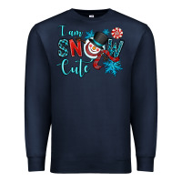 Navy i am snow cute Premium Sweatshirt - OliviaCreatesArt