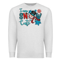 Oatmeal Heather i am snow cute Premium Sweatshirt - OliviaCreatesArt