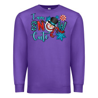 Purple i am snow cute Premium Sweatshirt - OliviaCreatesArt